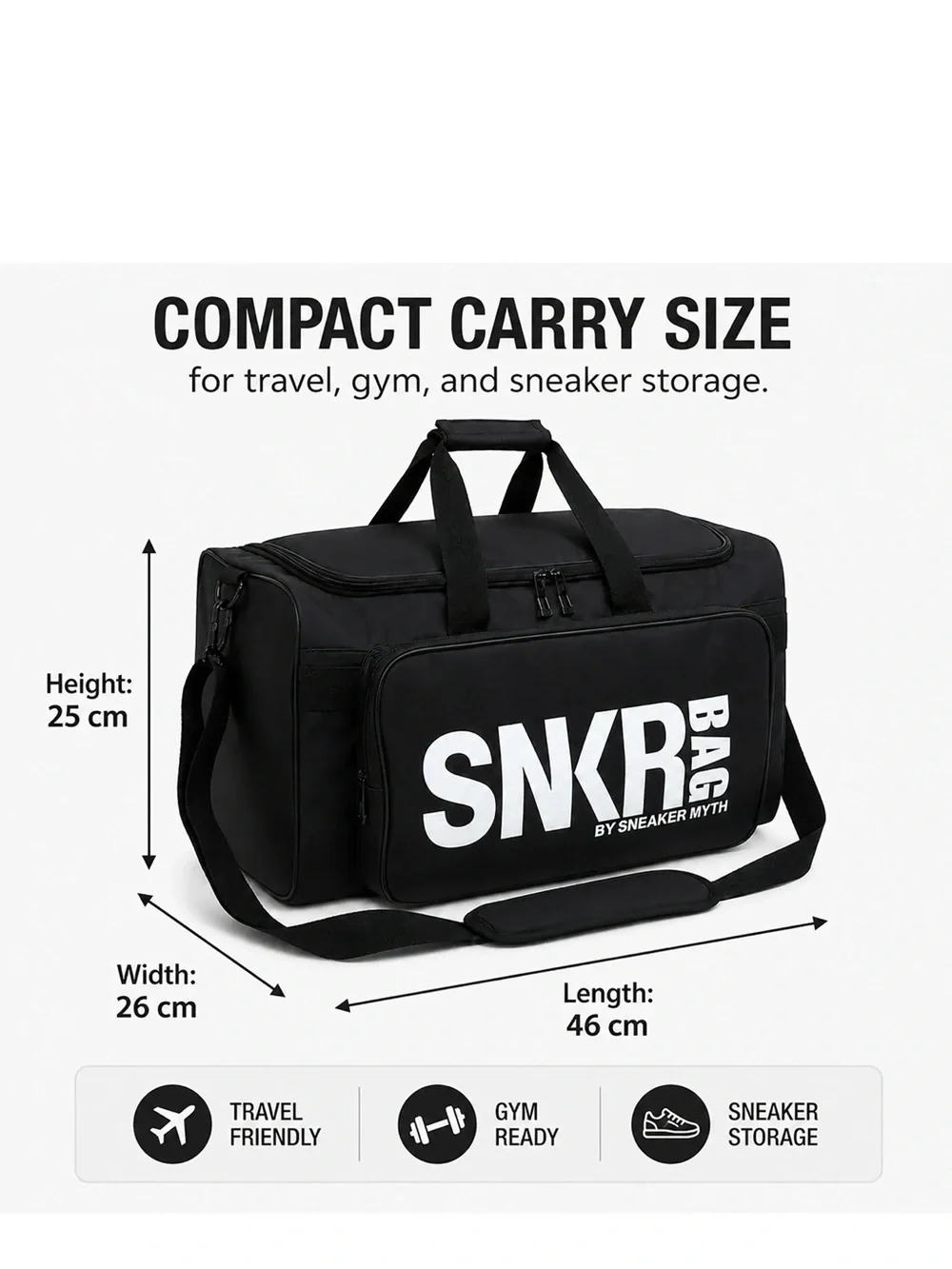 Men’s Light Gray Duffel with Black Trim